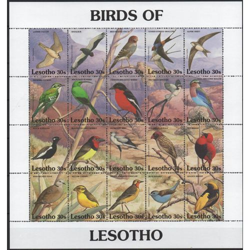 Lesotho Timbre Oiseaux