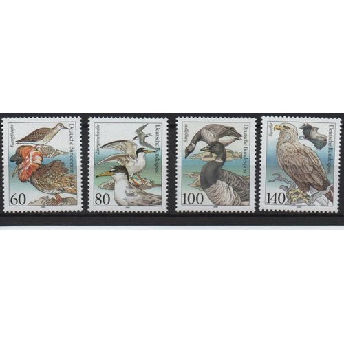 Allemagne Timbres Les Oiseaux 1992