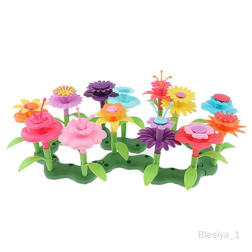 Diy Arrangement De Fleurs Jouet Construire Un Empiler Ensemble De Jouets - 46pcs