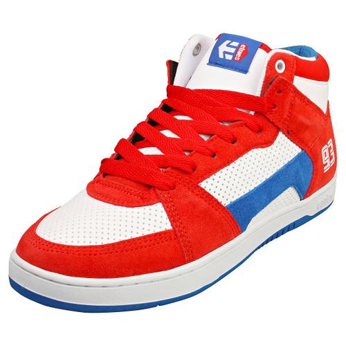 Etnies Mc Rap Hi Baskets Patin Rouge Blanc Bleu