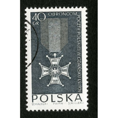 Timbre Oblitéré Polska, Obroncom Poczty Polskiej W Gdansku, 1.9.1939, Malecki, Miller, 40 Gr