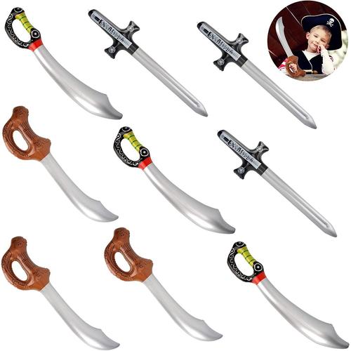 9 pièces Gonflable Pirate Épée Couteaux Cutlass Stick Ballons, Couteau Pirate Ballon, Ballon Pirate, Décorations Fête d'anniversaire Pirate, Cadeaux d'anniversaire pour Enfants (9pcs)