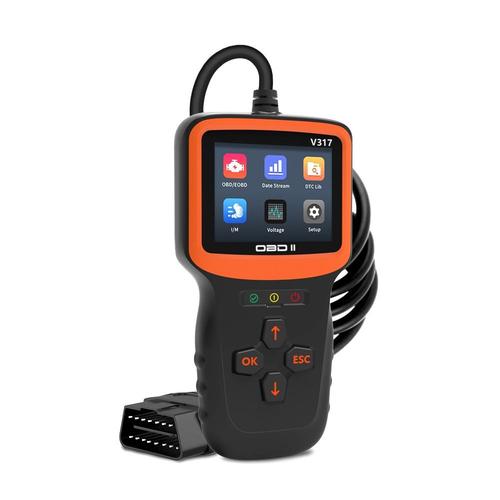 V317 OBD2 Ecran Couleur Multi-langues Tension de Batterie Dépanneur de Voiture