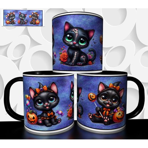 Mug Tasse À Café - Halloween Petit Chat Mignon 2616