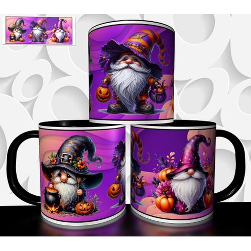 Mug Tasse À Café - Halloween Gnome Nain De Jardin 2756