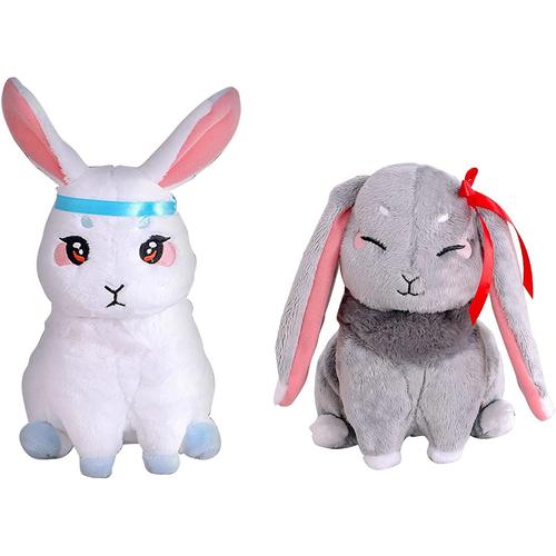 Mo Dao Zu Shi Lapin Poupées En Peluche, Grand Maître De La Culture Démoniaque Wangji Wuxian Lapin Broderie Poupées En Peluche, Oreiller En Peluche Cadeau Anniversaire De Noël Pour Les Enfants