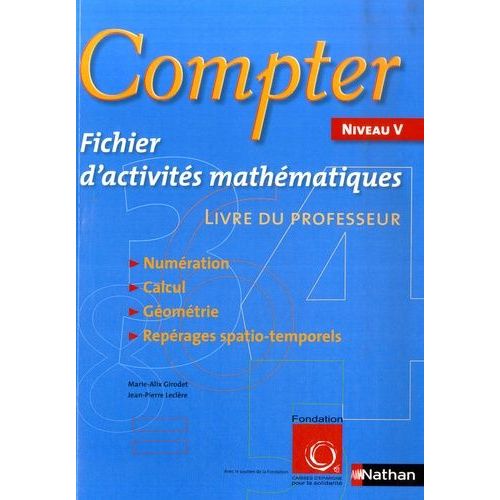 Compter Niveau V - Fichier D'activités Mathématiques - Livre Du Professeur