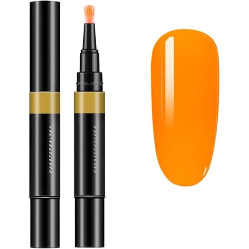 3 In 1 Stylo À Ongles En Gel, Stylo De Vernis À Ongles Semi Permanent One Step 3 En 1 Nail Gel Pen, Uv Led Vernis Polish Ongles Une Étape Nail À Utiliser 3d Gels Pour Ongle Manucure Colle 