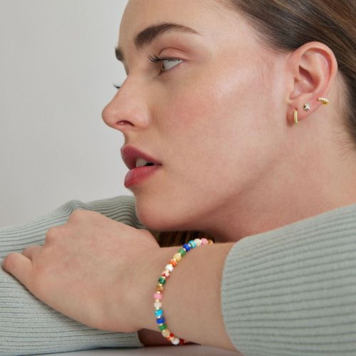 Piercing Luxenter En Argent Sterling 925 Avec Zirconium Brillant Et Finition En Or Jaune 18k - Tay