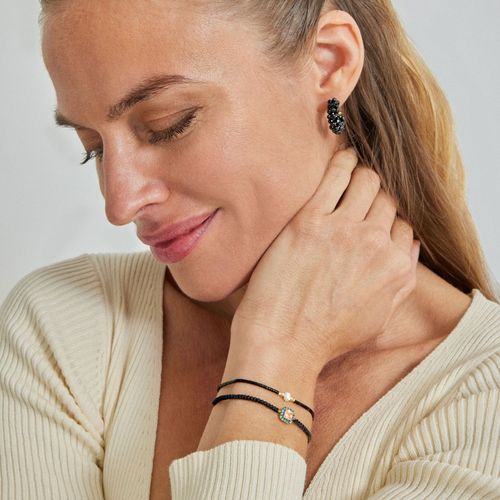 Bracelet Luxenter En Argent 925 Avec Perle Blanche Finie En Or Jaune 18k - Isrha