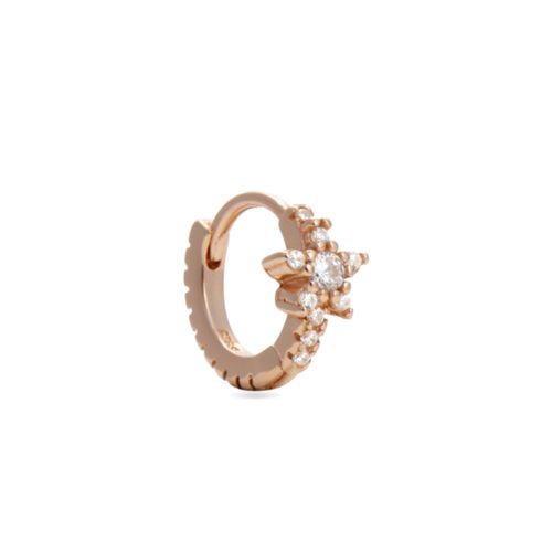 Piercing Luxenter En Argent Sterling 925 Avec Zirconium Brillant Et Finition En Or Rose 18k - Issphe