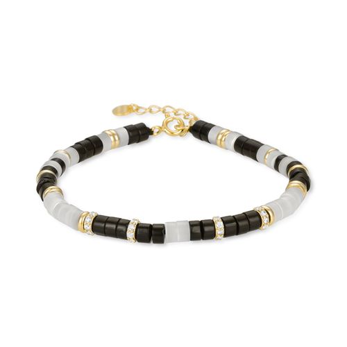 Bracelet Luxenter En Argent 925 Avec Nacre Blanche Finie En Or Jaune 18k - Sereceo
