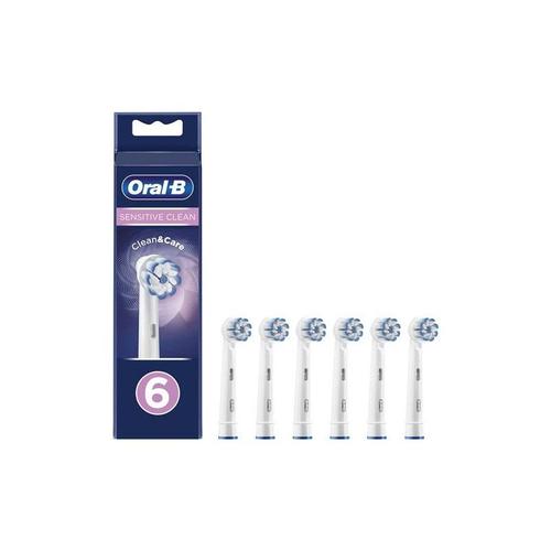 Pack De 6 Brossettes Oral B Sensitive Clean Mega Blanc