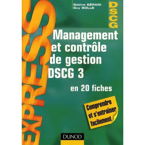 Management Et Contrôle De Gestion Dscg 3 En 20 Fiches