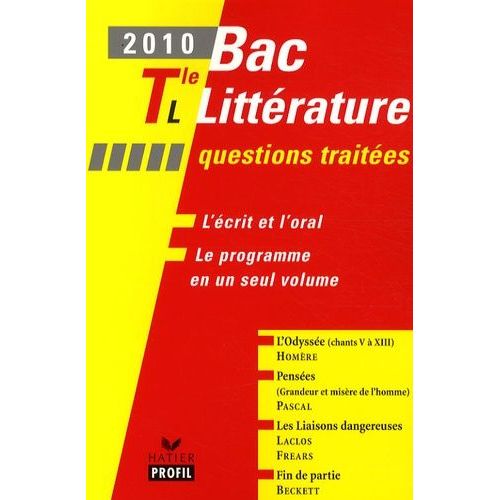 Bac Littérature Tle L 2010