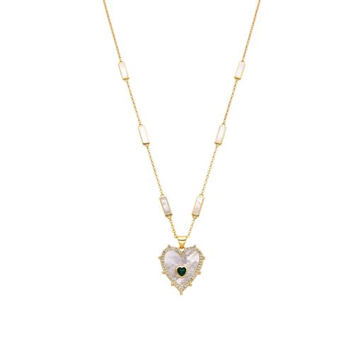 Collier Luxenter En Argent 925 Et Nacre Blanche Finition Or 18 Carats - Limy