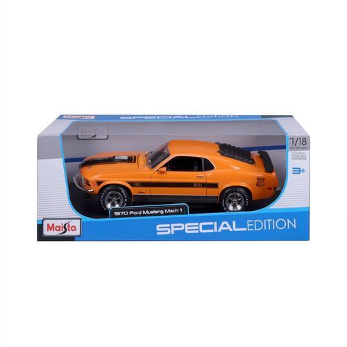 Véhicules Miniatures Die Cast 1/18 Ford Mustang Mach 1 1970 - Orange -