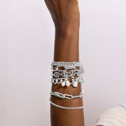 Bracelet Luxenter Invak Fini En Rhodium.