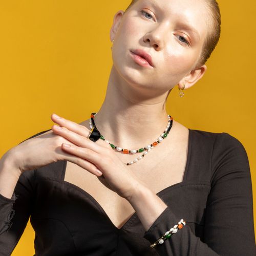 Bracelet Luxenter Avec Onyx Finition Or 18k - Coepil