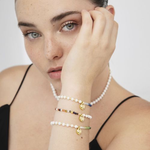 Bracelet De Cristal Bleu Luxenter En Or Jaune 18 Carats