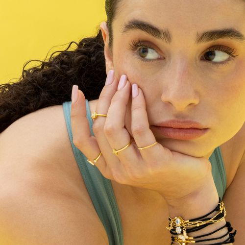 Bracelet Luxenter En Zircon Brillant Fini En Or Jaune 18k - Tiek
