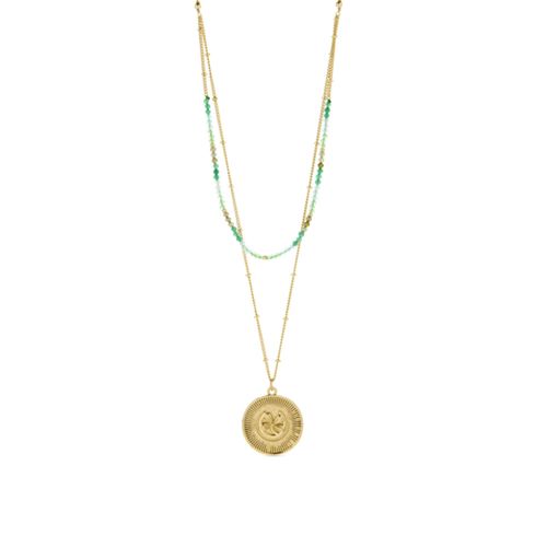 Luxenter Awabi Collier De Cristal Vert