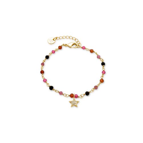Luxenter Bracelet En Cristal Multicolore Fini En Or Jaune 18k - Ryfos