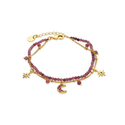 Bracelet Luxenter Avec Cristal Rose Finition Or 18k - Ethal
