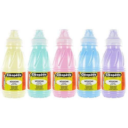 Cléopâtre Lot De 5 Peinture Gouache Pastel 250 Ml Blé/Amande/Pécher/Lavande/Azur