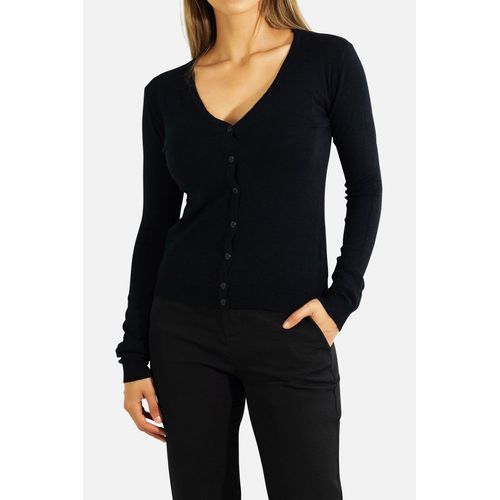 Cardigan Basique Noir Femme