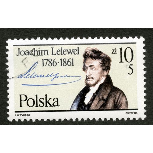 Timbre Oblitéré Polska, Joachim Lelewel 1786-1861, Wysocki, 1986, Zl 10+5