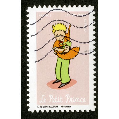 Timbre Oblitéré Le Petit Prince, Antoine De Saint Exupéry, France, Lettre Verte, La Poste,