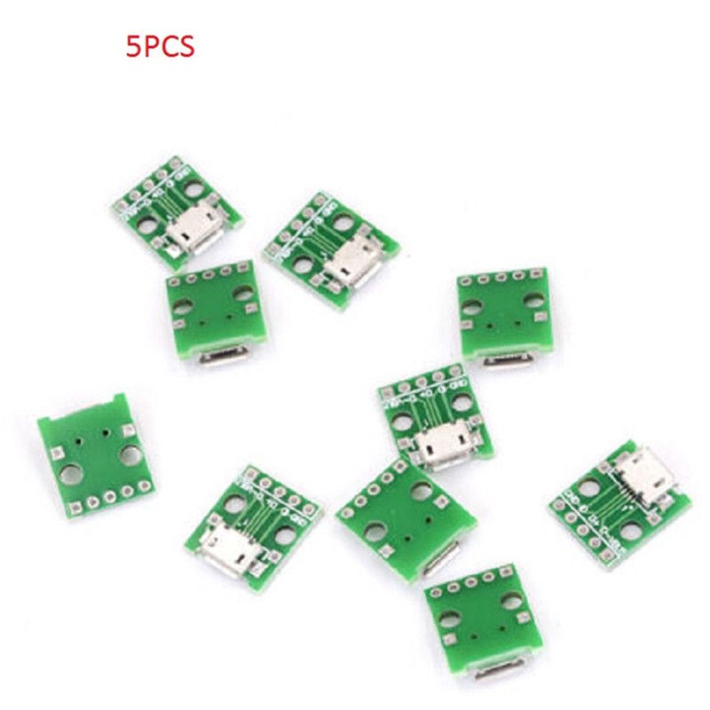 Adaptateur MIni USB vers DIP, 10 pièces, connecteur de convertisseur PCB femelle Type B 5 broches