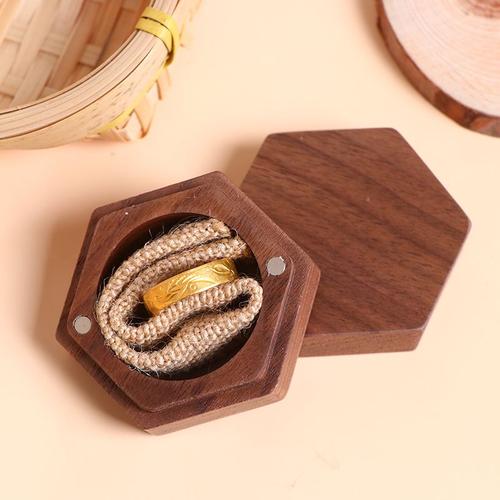 Boîte Pour Alliances De Mariage, 1x Boîte Pour Support De Cérémonie De Mariage, Boîtes En Bois, Organisateur De Bijoux, Boîte De Rangement, Décoration De Mariage Campagnard (Boîte Uniquement)