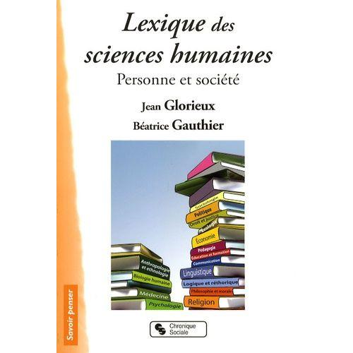 Lexique Des Sciences Humaines - Personne Et Société