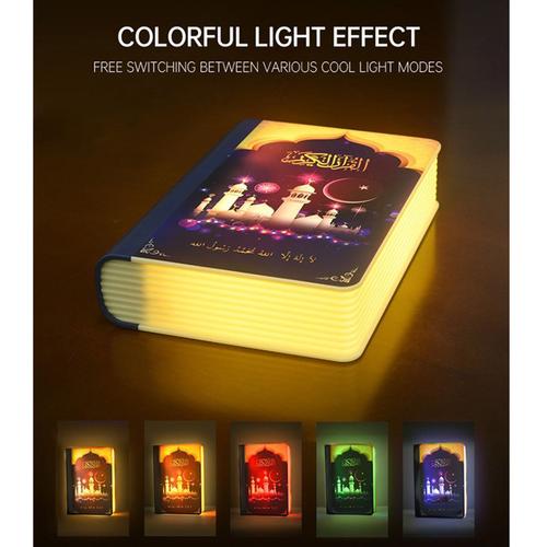 Lampe De Lecture Avec Haut Parleur Bluetooth, 7 Couleurs, Veilleuse Pour Livre, Lecteur, Enceinte Coran