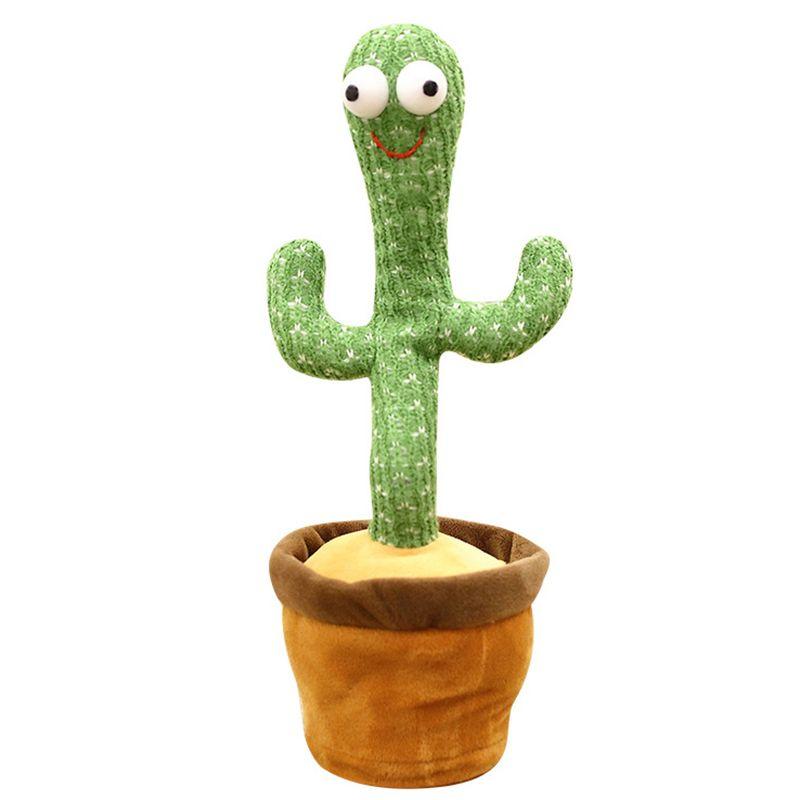 Mini jouet électronique à secouer, Cactus en peluche avec chanson