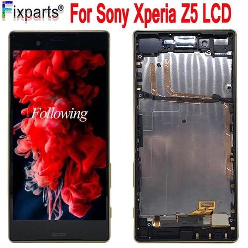 Ensemble Écran Tactile Lcd Avec Châssis, 5.2 Pouces, 100% X 1920, Pour Sony Xperia Z5 E6633 E6683, 1080 Testé