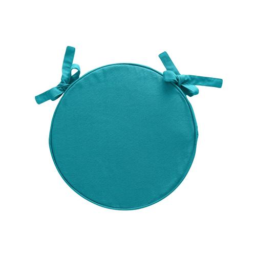 Coussin D'assise Uni Rond Bachette - - Bleu