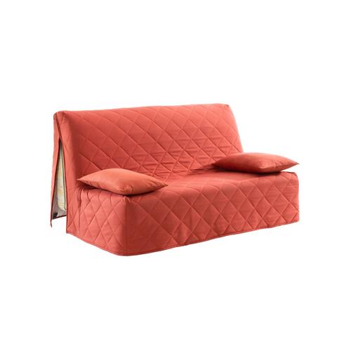 Housse Canapé Bz Coton Bachette Uni Matelassé - - Orange