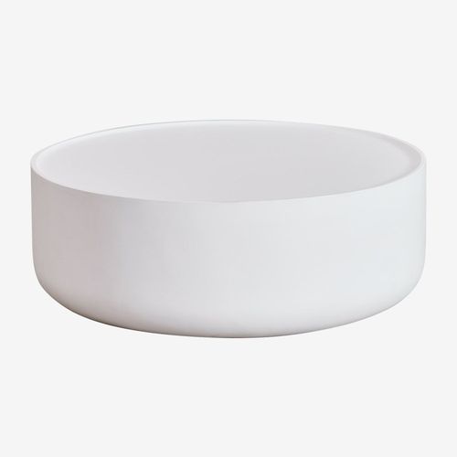 Table Basse Ronde En Ciment (Ø80 Cm) Darwys Blanc Brillant