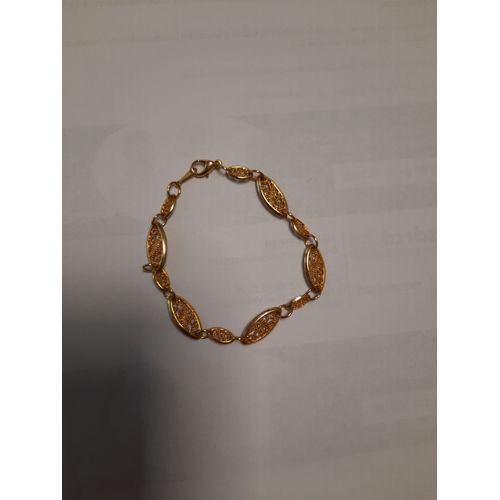 Bracelet Signée Movitex En Plaqué Or (20 Cm).