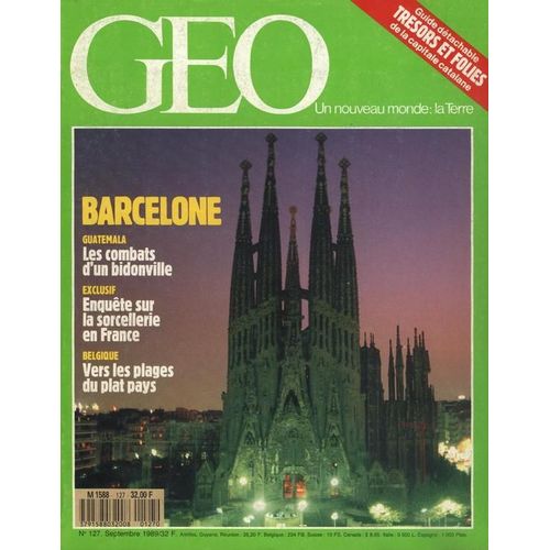 Geo N° 127 : Barcelone - Mezquital - Côte Belge - Buffles Africains - Sous-Marins Nucléaires - Sorcellerie