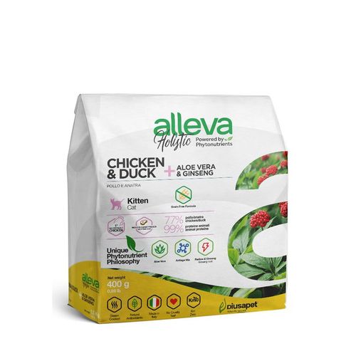 Croquette Sans Céréales Pour Chaton Aux Poulet Et Canard, Aloe Vera Et Ginseng 0,4 Kg