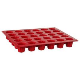 Moule 30 Cannelés Silicone "Silipro" 28cm Rouge