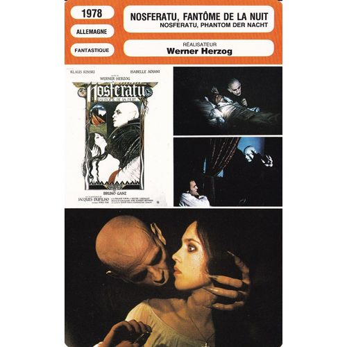 Fiche Monsieur Cinema Nosferatu, Fantôme De La Nuit De Werner Herzog Avec Isabelle Adjani, Klaus Kinski Et Bruno Ganz