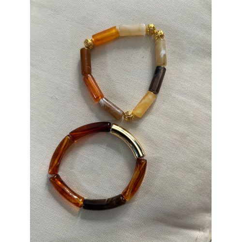 Bracelets Marrons . Création 