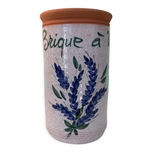 Brique Vin Terre Cuite Dcor Lavende Blanc