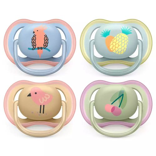 Lot De 2 Sucettes Ultra Air 0/6 Mois Mix Couleurs - Philips Avent