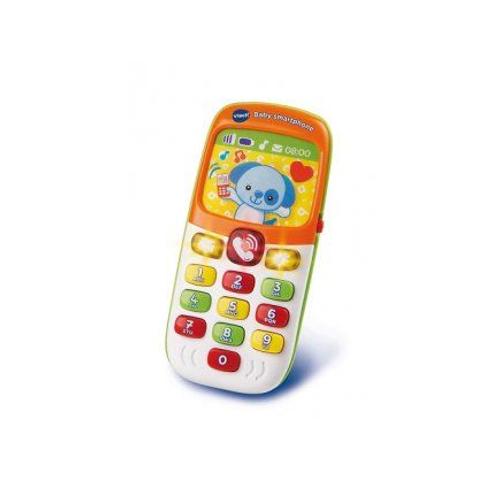 Smartphone Baby Bilingue Francais / Anglais - Portable Telephone Bebe - Lumineux, Mots, Chansons - Set Jouet Musical Educatif Et Carte